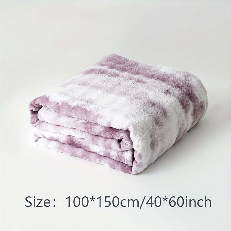 Luxurious Ultra-Soft Faux Rabbit Fur Throw Blanket in Tie-Dye Plush Design, Ideal for All Seasons. Stay Warm and Cozy with its Reversible Feature and Easy Machine Washable Care. Perfect for Adding Comfort and Style to your Sofa, Bed or Living Room -