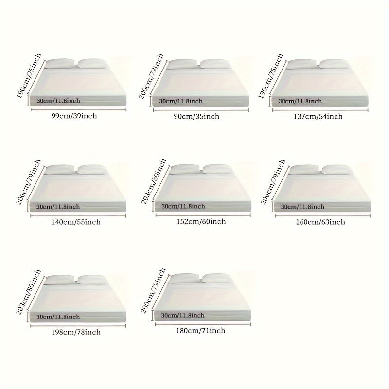 Protect your mattress with this waterproof cover made of polyester polyurethane encasement. It is breathable, machine washable, and has a sanded finish for added comfort. Perfect for both bedrooms and hotel rooms. This set includes a single sheet