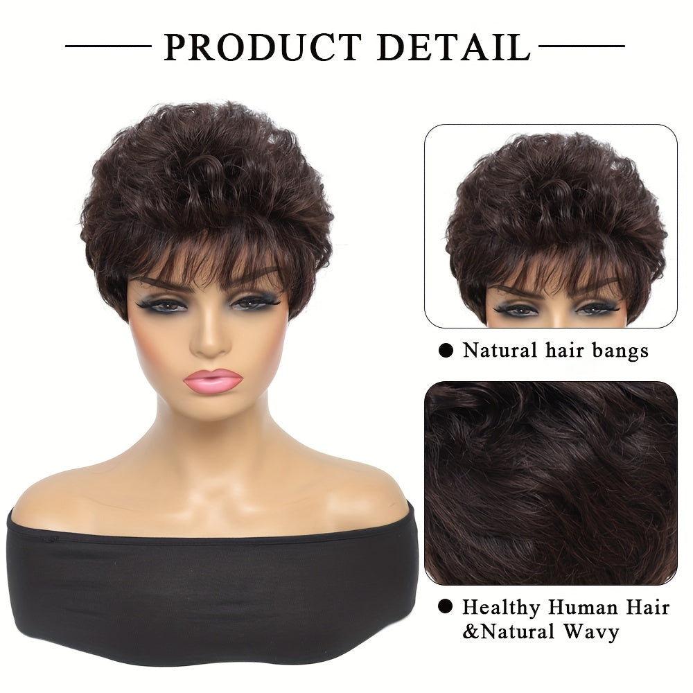 Short wigs made from real human hair in gradient colors from Europe and America.