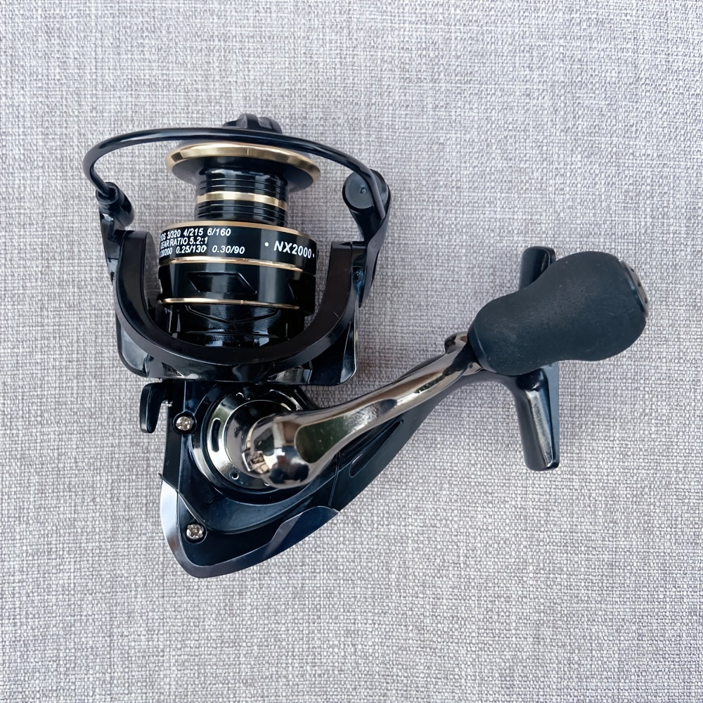 1pc metal spinning fishing reel with 14 ball bearings, for long casting and freshwater fishing.