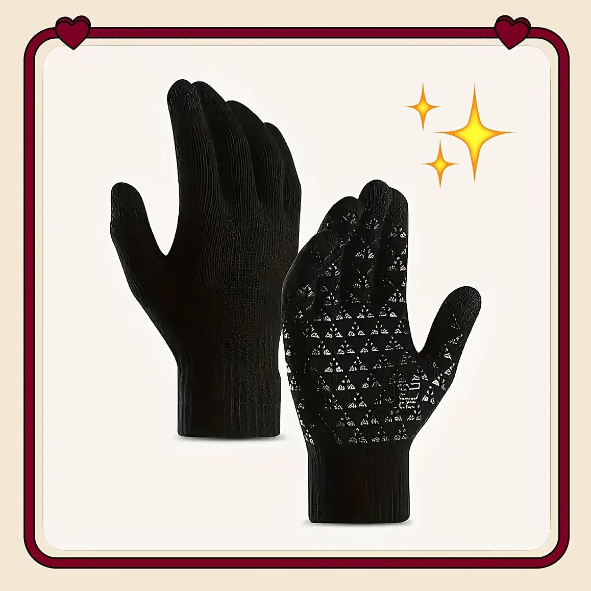 Winter gloves that are compatible with touchscreen devices, providing warmth, windproof protection, and anti-slip grip with plush lining for skiing and outdoor sports during the winter and autumn seasons.