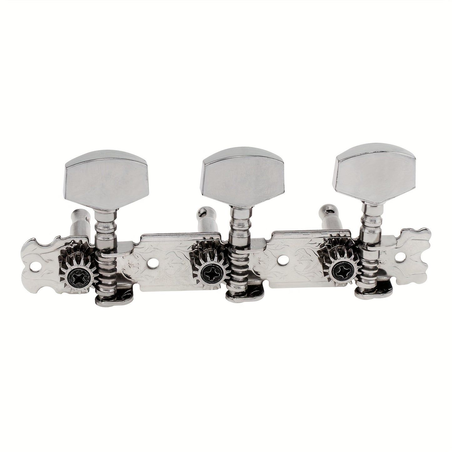 1 Pair of Chrome Plating Guitar Tuning Pegs for Acoustic Folk Guitar