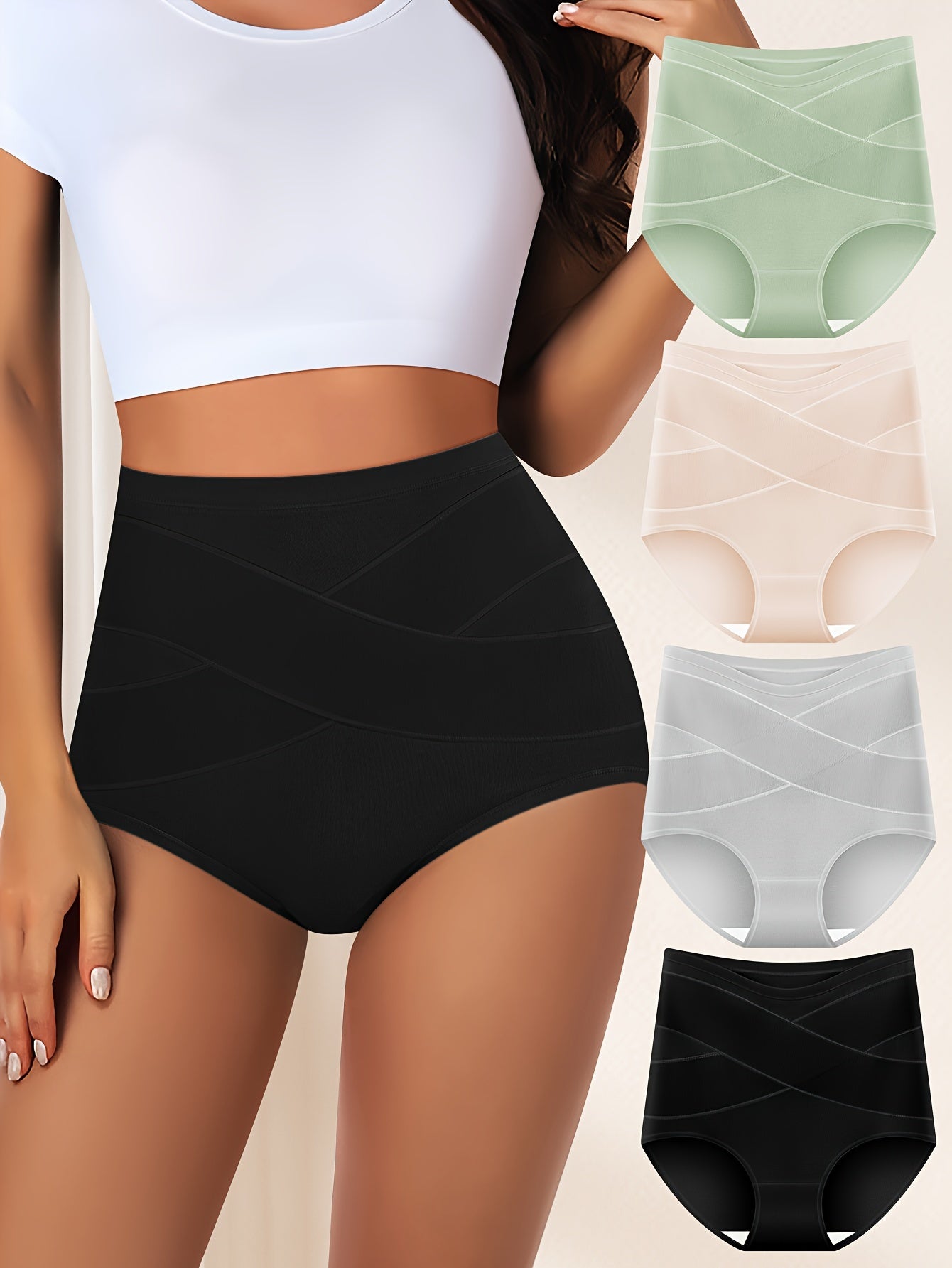 High waist panties that cinch the tummy, lift the butt, and provide breathable comfort.