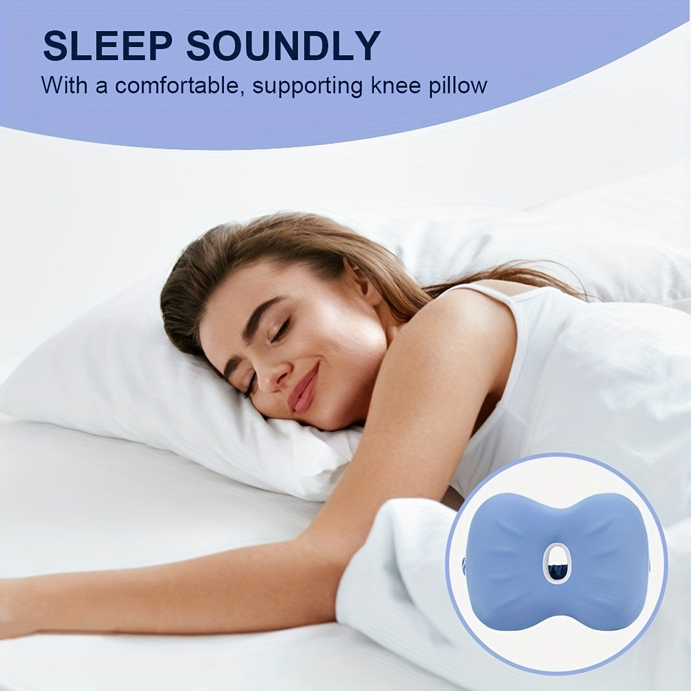 Memory Foam Leg Pillow designed for side sleepers to provide relief from Sciatica, Back, Hips, Knees, and Joints - Includes a removable and washable cover - Ideal for both Pregnancy and Nursing purposes.