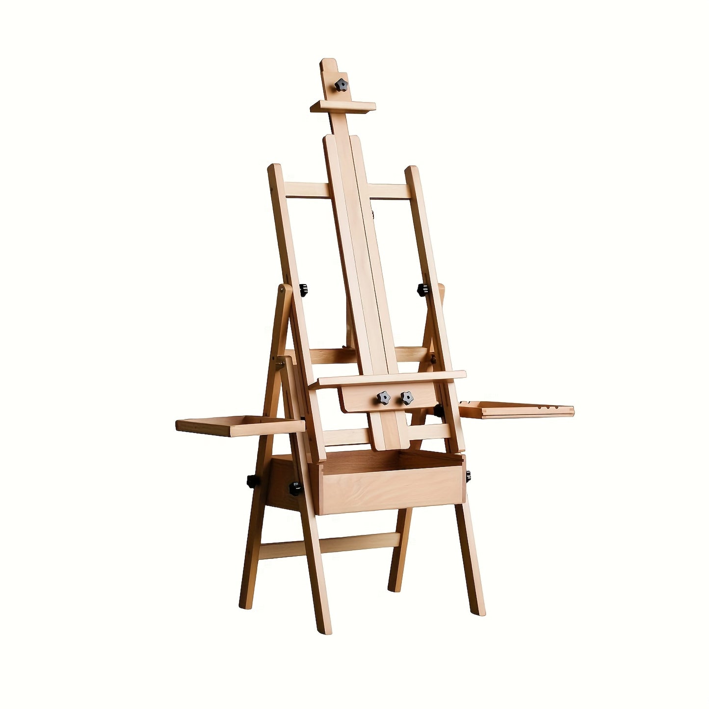 1pc Foldable Beech Wood Artist Easel with Double Tray