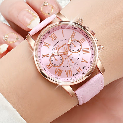 Set of 12 women's casual quartz watches with candy color matching dials, does not include watch box.