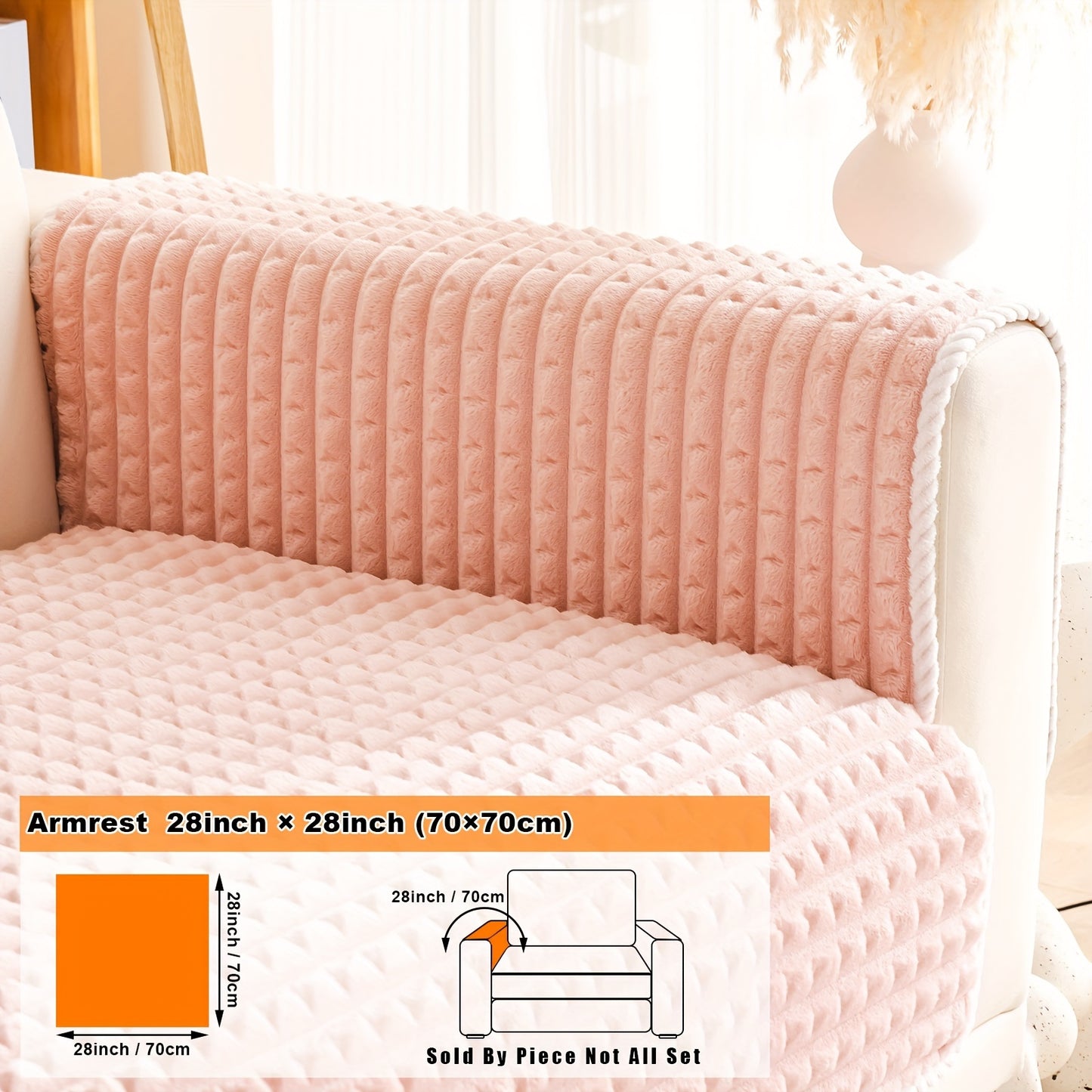 Thick, non-slip plush sofa cover suitable for all types of furniture, pet-friendly, easy to clean.