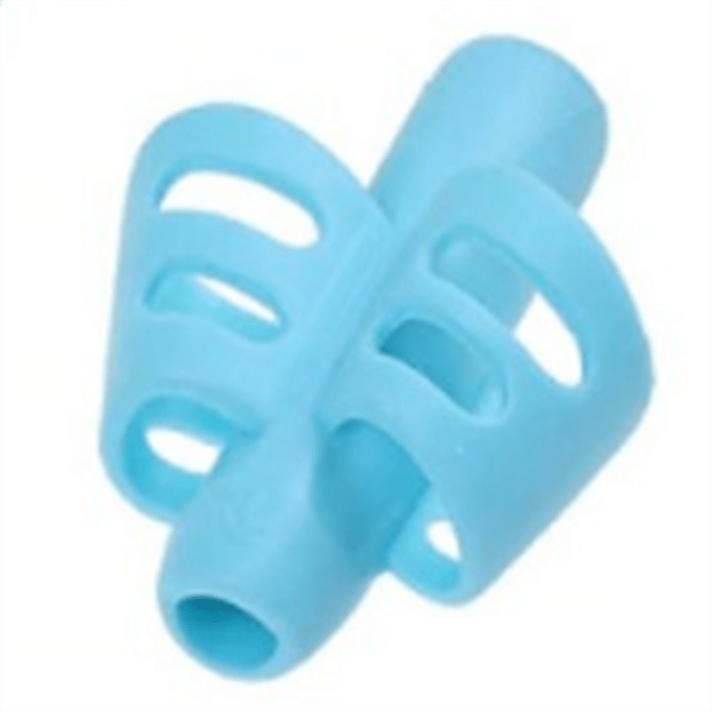 Student Stationery Grip Pen Holder for Correcting Posture while Writing with Two Fingers, featuring a Pen Sleeve and Silicone Pen Clip Bracket for Improved Writing Technique.