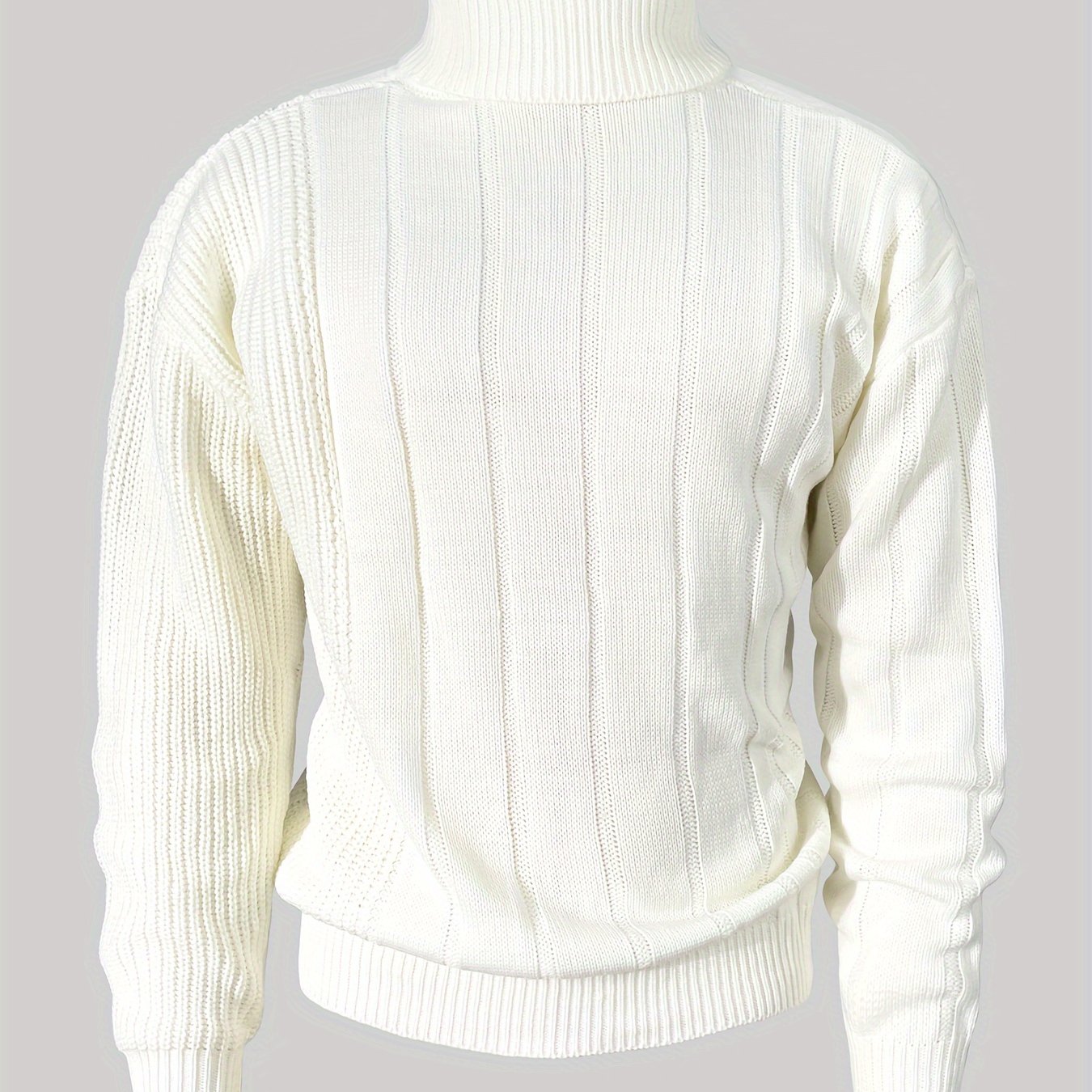 Men's plus size turtleneck sweater for winter, casual and academic style