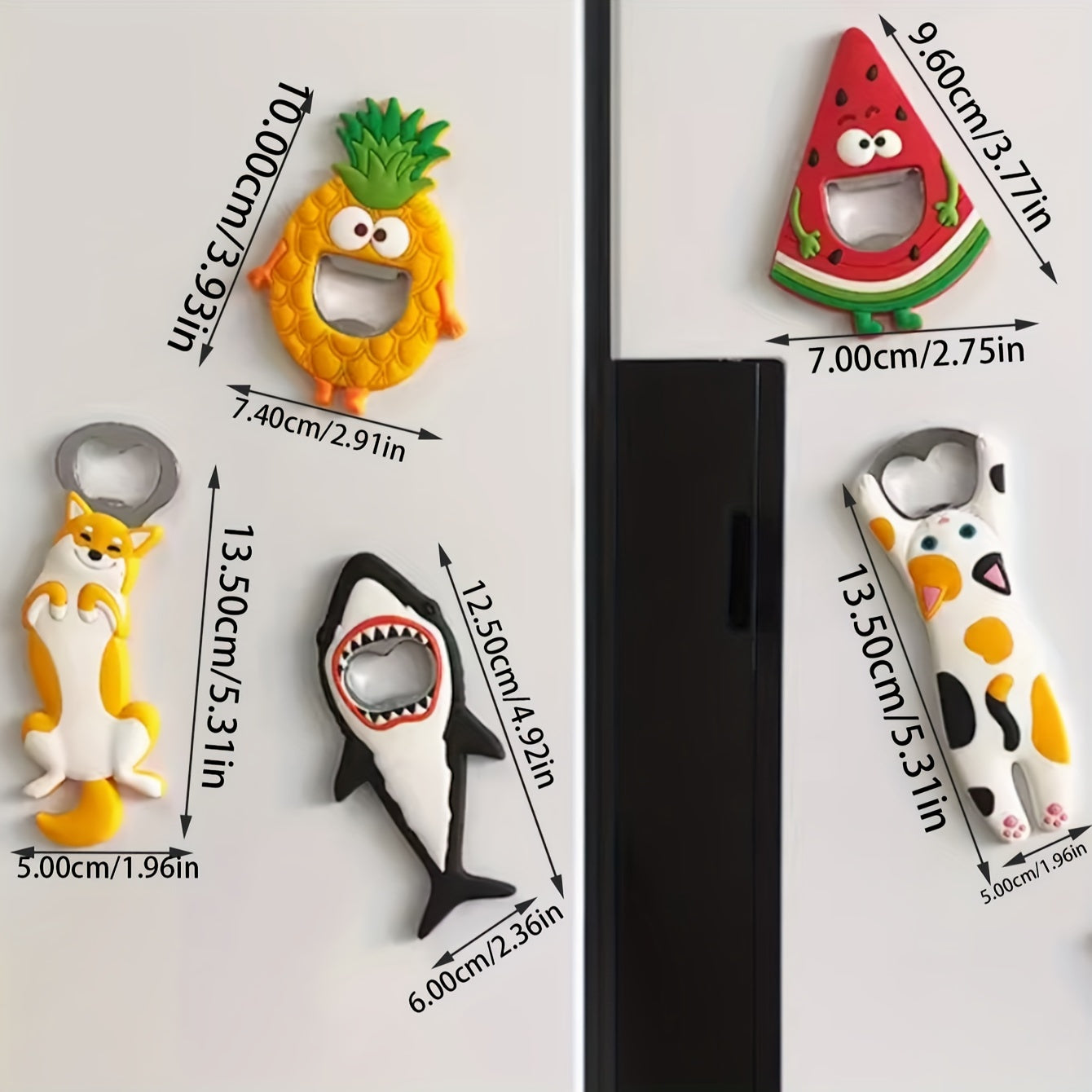 Cartoon magnetic bottle opener for home, outdoor, wedding use.