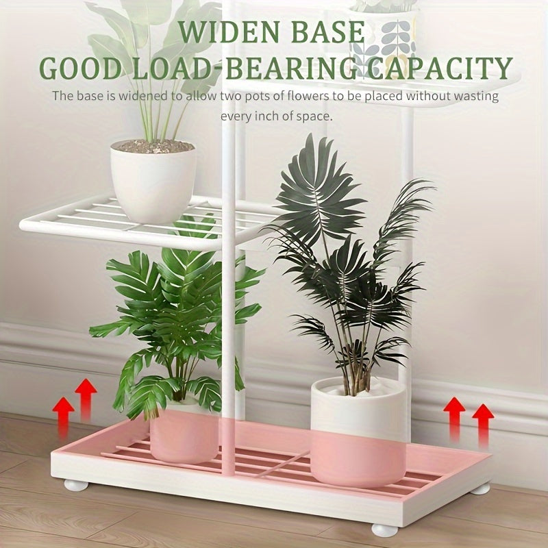 Special offer: Black Five metal plant stand with 8 layers, holding up to 9 potted plants. Ideal for indoor or outdoor use, displaying succulents and green plants. Features rust-proof