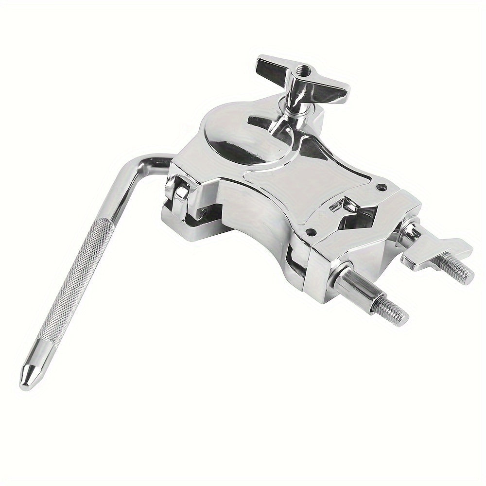 Tom Drum Extension Clamp, Cowbell Clamp for Drum Stand with Adjustable Rod Holder.