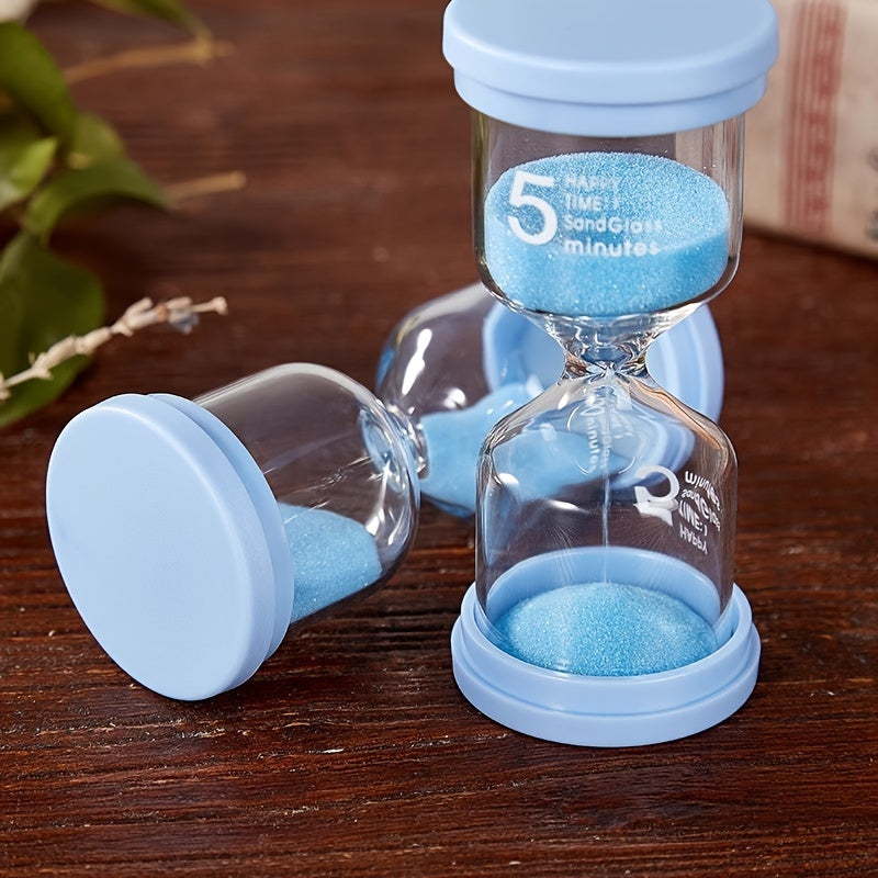 Vibrant Glass Sand Timer Set (5-30 Minutes) - Perfect for Games, Classroom, Home & Office Decor, Educational Tool for Kids, Available in 1pc or 4pcs, Stylish Home Accent