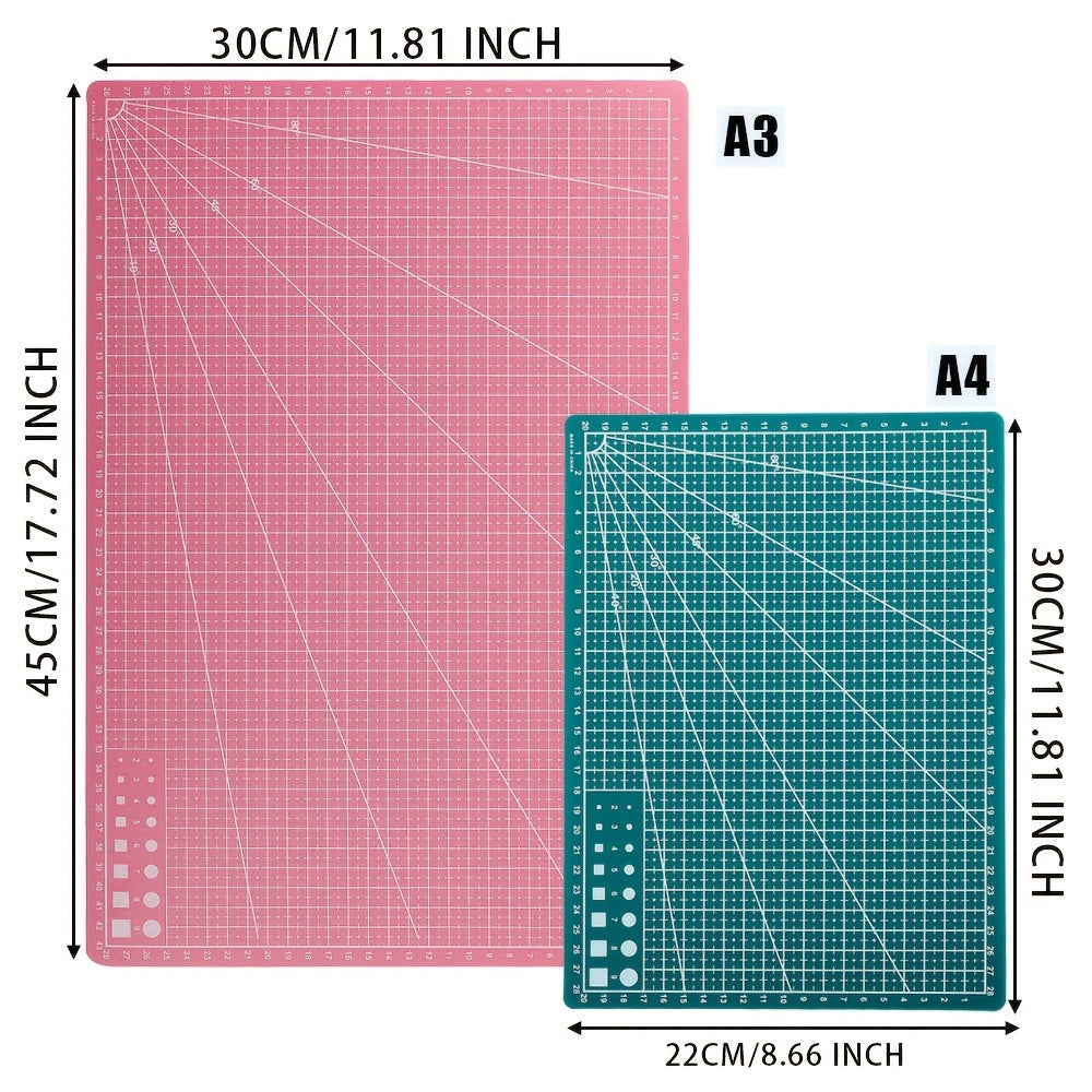 Durable PP material rotary cutting mat for precision sewing and scrapbooking, ideal for crafters and DIY enthusiasts, protects surfaces and ensures precise cuts.