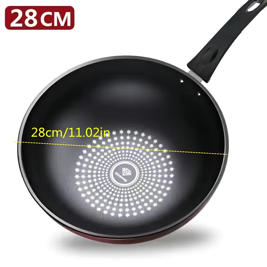 One-piece Cast Iron Frying Pan, 28-Inch Non-Stick Cookware, Smokeless Stovetop Pot for the Kitchen, Works with Induction and Gas Stoves, High-Quality Cooking Utensil for Home.