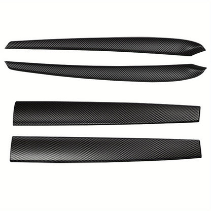 2021-2023 Tesla Model 3/Y Upgrade Kit: 4pcs ABS Interior Trim Set for Dashboard & Doors - Wood Grain Finish.