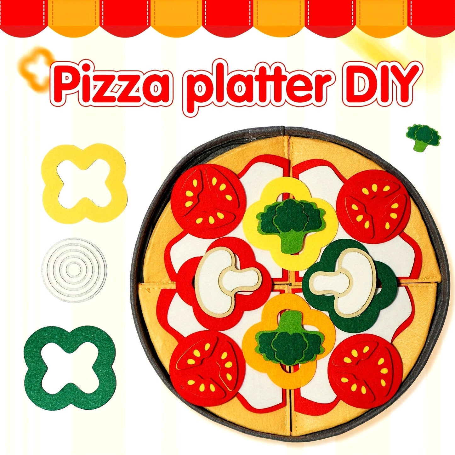 41-piece Velvet Pizza Toy Set for Children's Kitchen Roleplay, Includes Simulation Food Toys for Interactive Pretend Play Games, Perfect for Boys and Girls as Birthday or Christmas Gifts.