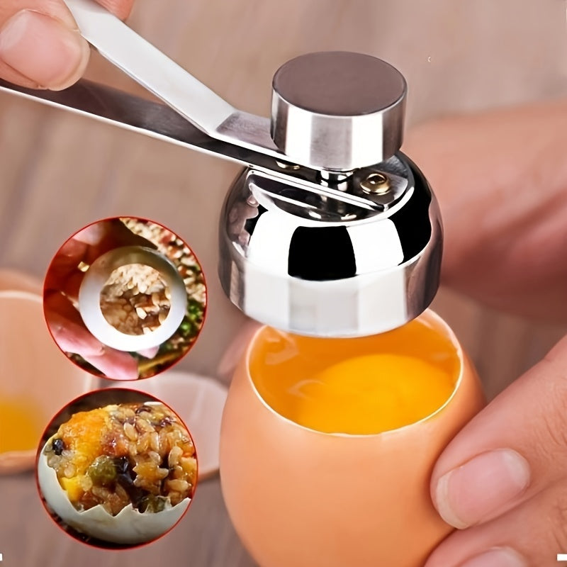 Stainless Steel Glutinous Rice Egg Opener with 304 Stainless Steel Material, Household Egg Shell Opener, Egg Shell Separator, and Egg Cutter - 1 piece