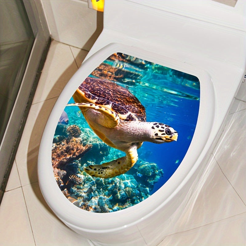 Funny toilet lid decal for bathroom decor, removable self-adhesive sticker for restroom renovation and home accessories. Perfect for aesthetic room decor.