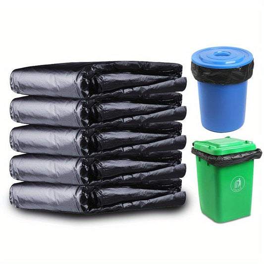 50-Pack of Heavy-Duty HDPE Garbage Bags - Extra Thick and Durable Trash Bags for Outdoor, Patio, Kitchen, and Bathroom Use