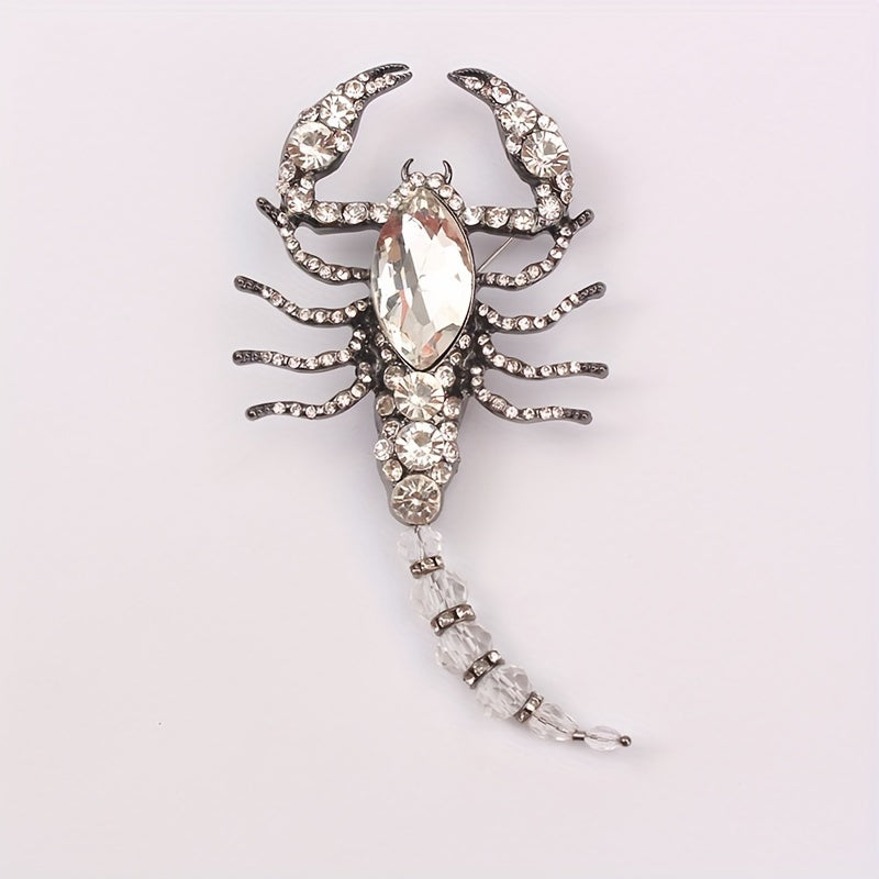 Retro Rhinestone Scorpion Brooch Pin - Stylishly Unique Accessory for Outerwear and Personalized Fashion on Amazon