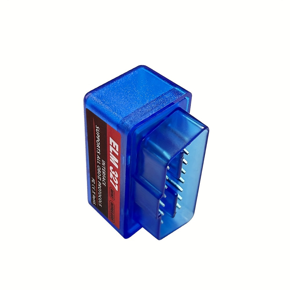 Mini OBD2 Diagnostic Tool for all car models with real-time data, wireless connectivity, and compatibility with Android, iOS, and Windows devices.