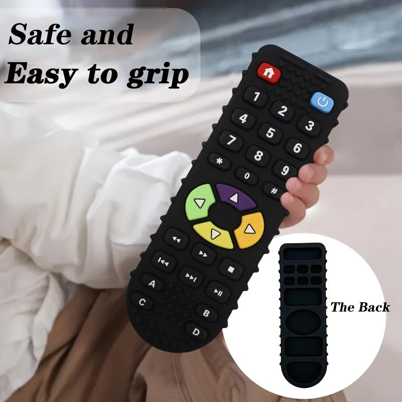 Chewable Silicone Teether Toy in the Shape of a Remote Control for Toddlers, Educational Baby Toy Suitable for Ages 0-3, Made with Safe Silicone Material from China