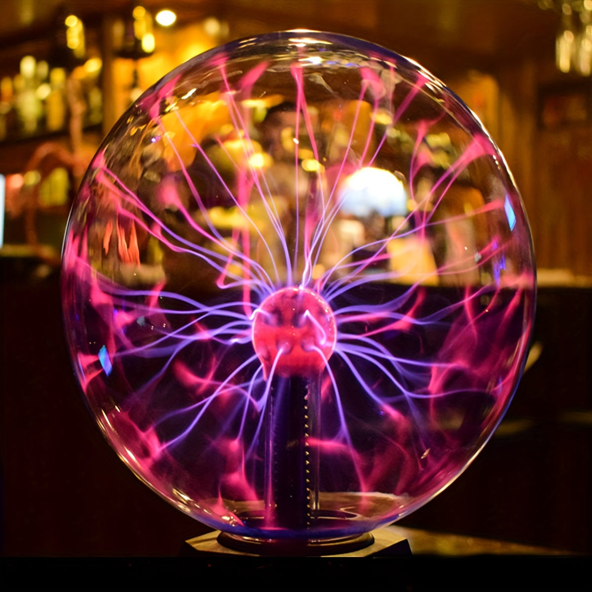 ArtisticNova's modern Plasma Ball Lamp is touch and sound sensitive, with interactive lightning effects. It comes with a freestanding USB cable, crystal shade, and is battery operable (battery not included). Perfect for any room.