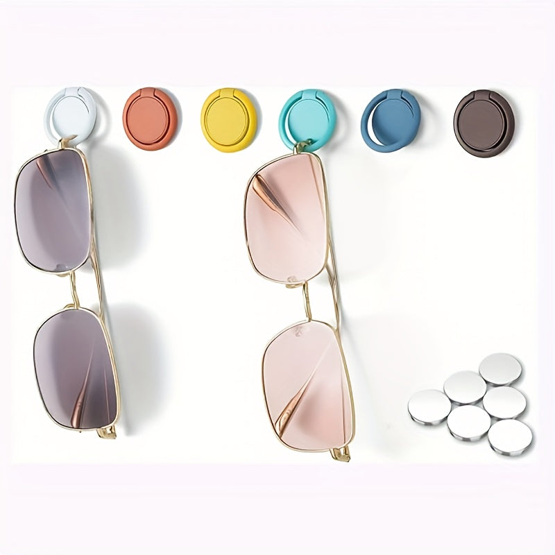 Wall mounted eyeglasses holder for display, organize and hang up to 4 pairs of glasses.