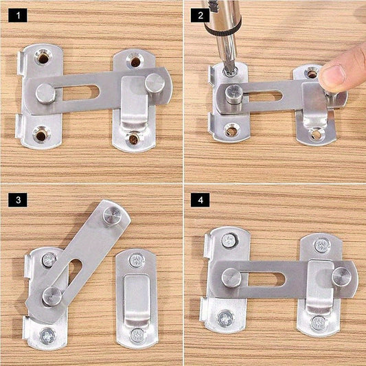 Security Door Hardware Accessories: Stainless Steel Hasp Latch Lock Guard for Sliding Door Window Cabinet Fitting in Home