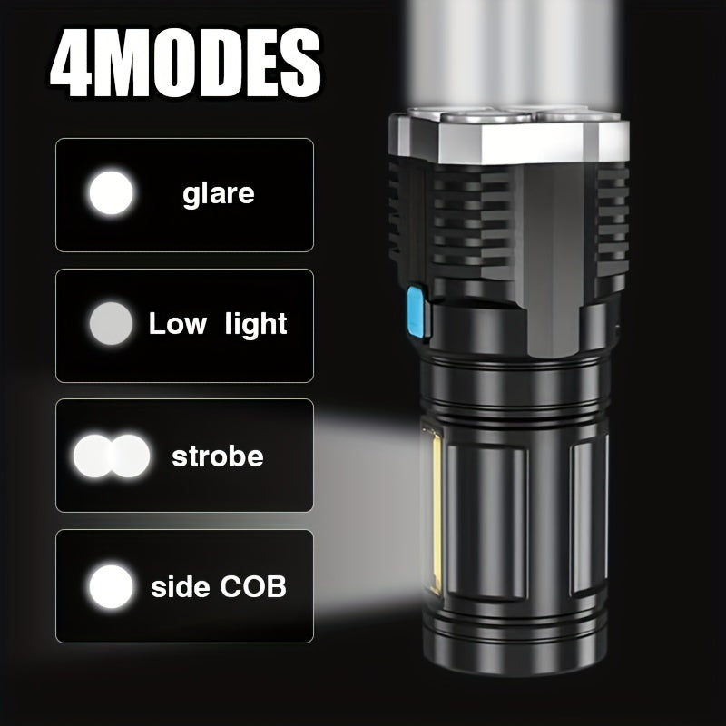 New rechargeable flashlight with cob side lights and LED.