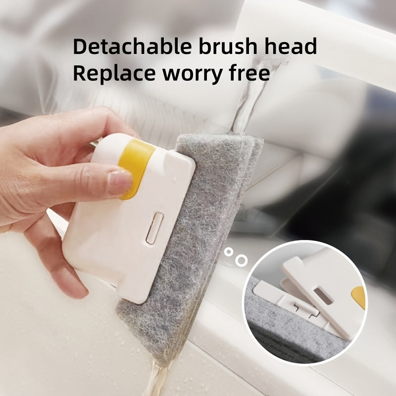 Introducing a versatile Universal Door And Window Track Groove Cleaning Brush that is designed to make cleaning small gaps and frames a breeze. This multifunctional tool is detachable for easy washing and replacement, making it convenient to use. Perfect