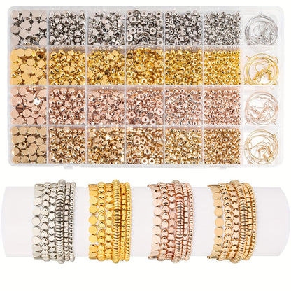 Set of 2260 Irregular Shaped CCB Spacer Beads, Perfect for Enhancing Necklaces, Bracelets, and Keychain Jewelry