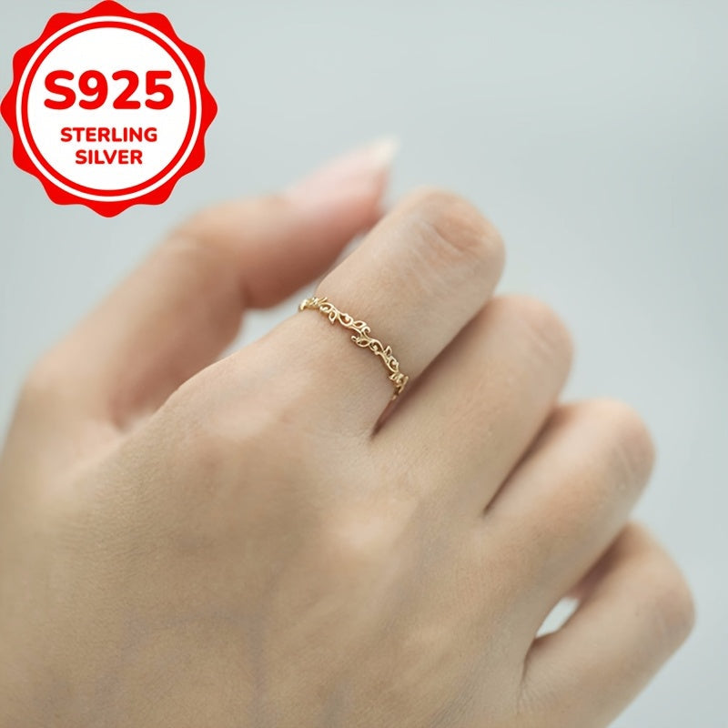 1. Light luxury style S925 silvery ring weighing 2.1g, showcasing a royal nobility and versatile personality. This retro asymmetric whitening ring for women embodies elegance and simplicity, with a celestial symbol theme perfect for basic commuting and a