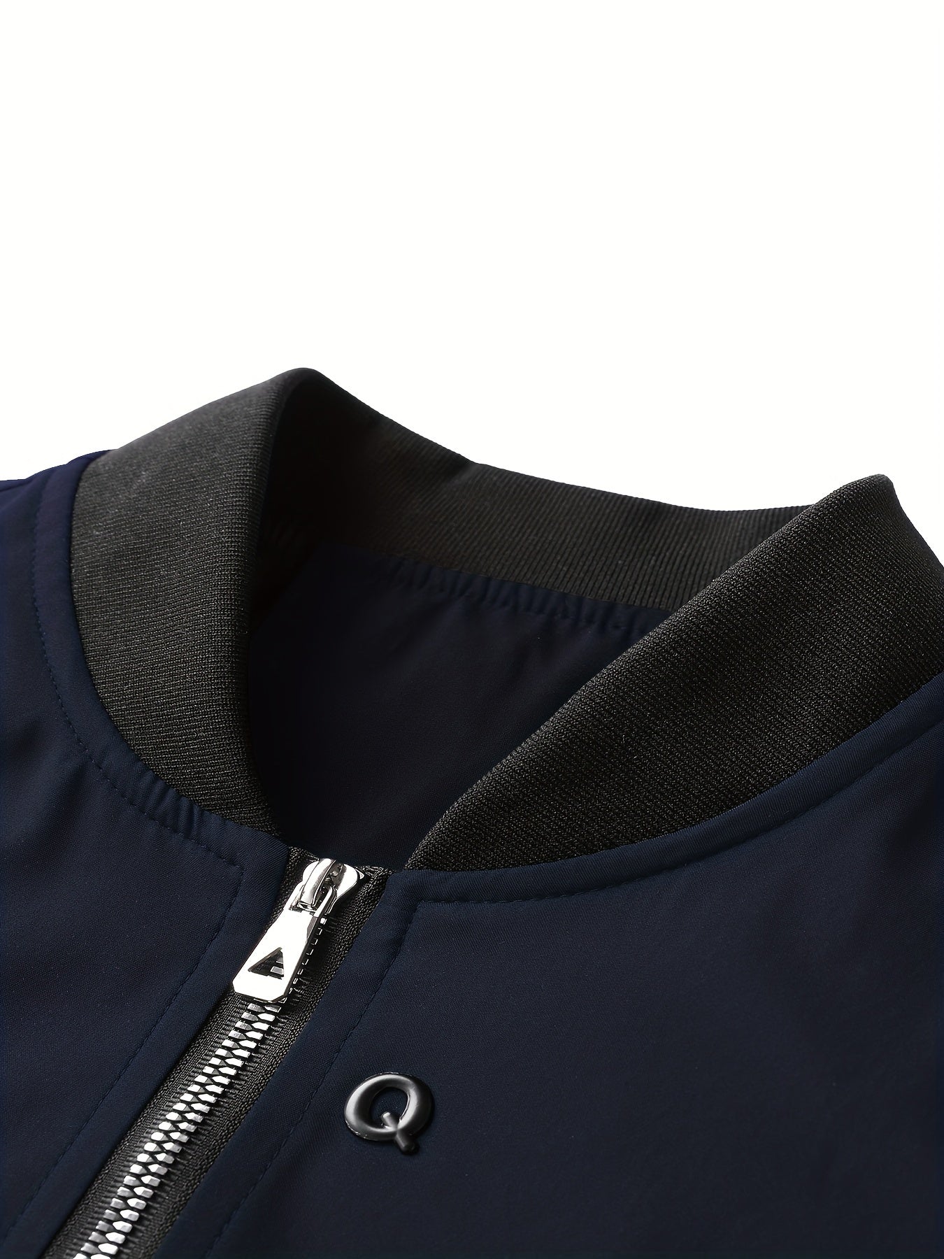 Baseball collar zip-up jacket for men, perfect for spring and fall sports. Great gift idea.