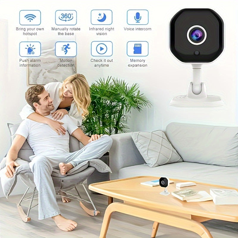 Enhanced A3 Camera with Smart Night Vision, Wireless WiFi Remote Monitoring, Two-way Intercom, Mobile Detection, Alarm, and Real-time Viewing for Home Safety Monitoring.