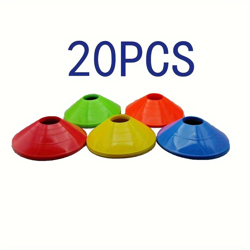 PE Football Training Equipment available in 5/10/20/50pcs sets with Thickened Round Mouth Logo Discs, ideal for outdoor sports.