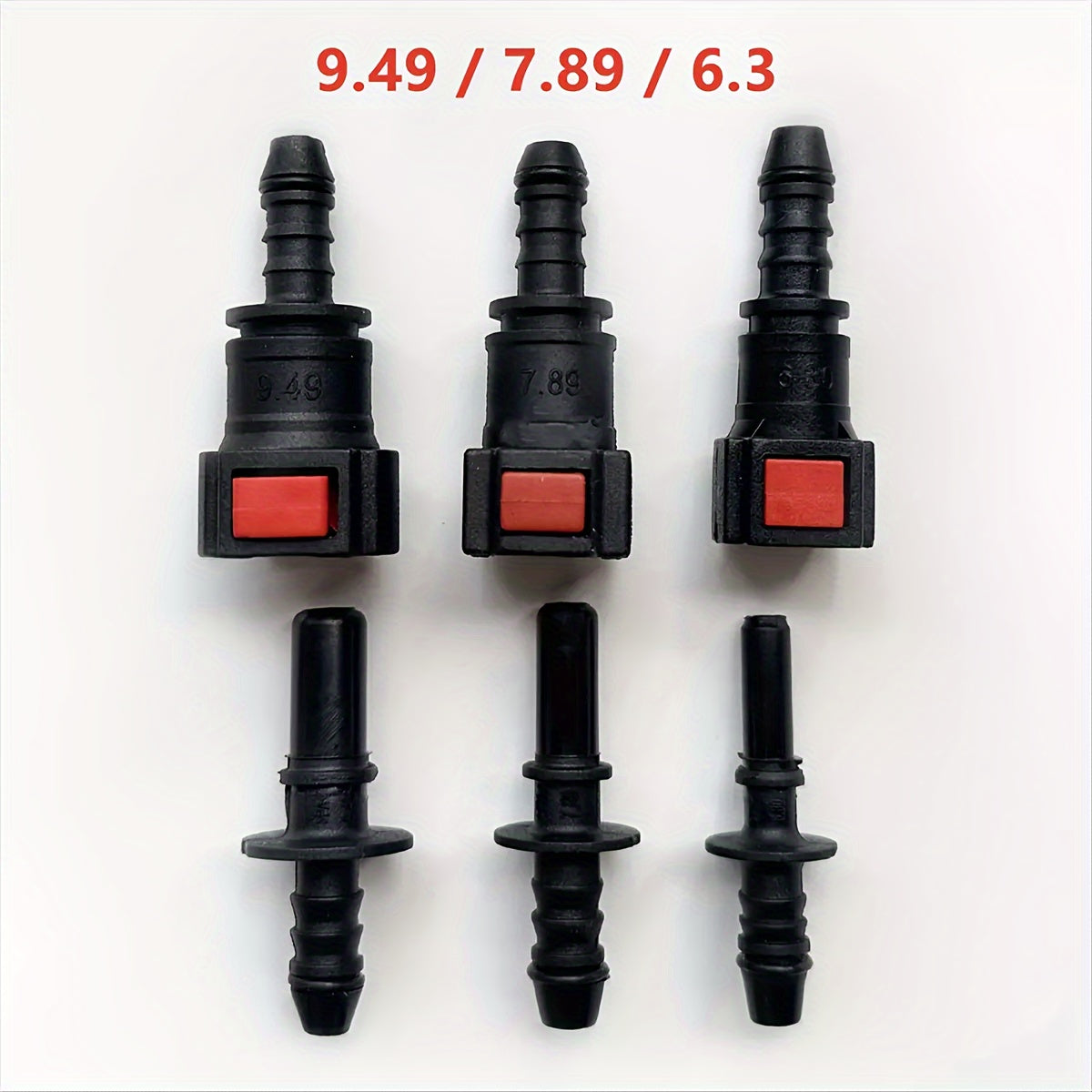 Fuel Pressure Test Kit for Car, Motorcycle, Truck with 3 size connectors, 0-100 PSI Gauge.