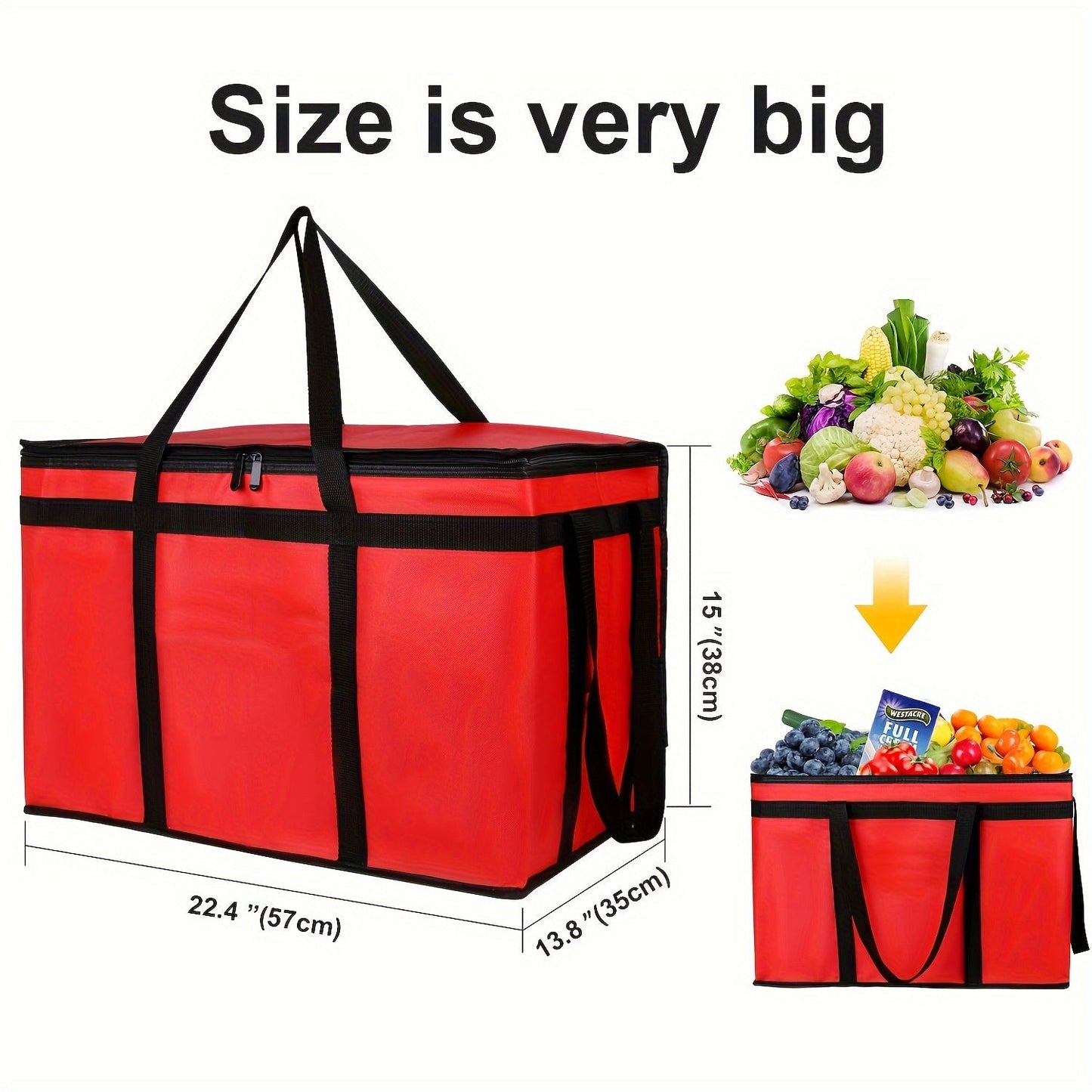 Get your hands on our top-of-the-line Extra-Large XXXL Insulated Delivery Bag, specifically engineered to keep your takeout orders warm and fresh. Ideal for catering services, this thermal bag ensures that your customers receive their meals hot and