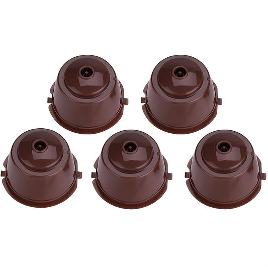 Set of 5 Reusable Coffee Capsules for Nescafe Dolce Gusto Machine - Eco-Friendly Refillable Coffee Filter Cups