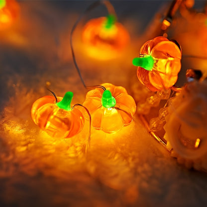 Pumpkin Shaped LED Fairy String Lights for Indoor Decoration with 30 LEDs