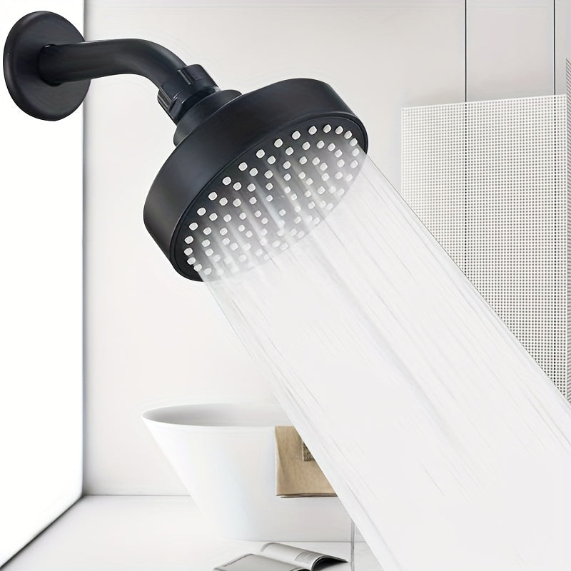 Powerful high-pressure shower head with strong spray stream, small silicone nozzles, and universal fit for all water flow showers.