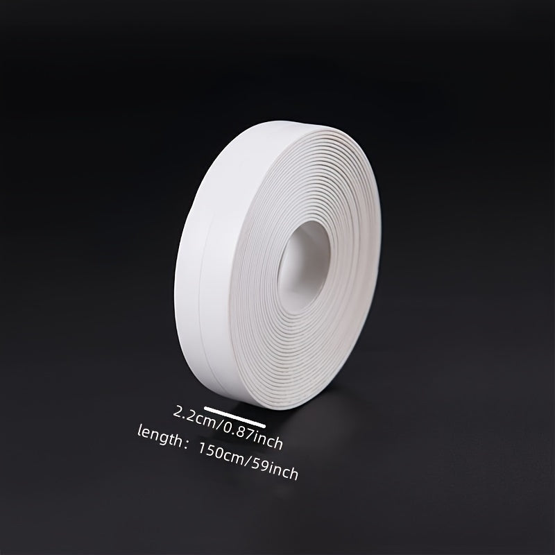 Waterproof and mold-resistant self-adhesive sealing tape ideal for kitchen and bathroom sinks and floors. Durable and easy to clean.