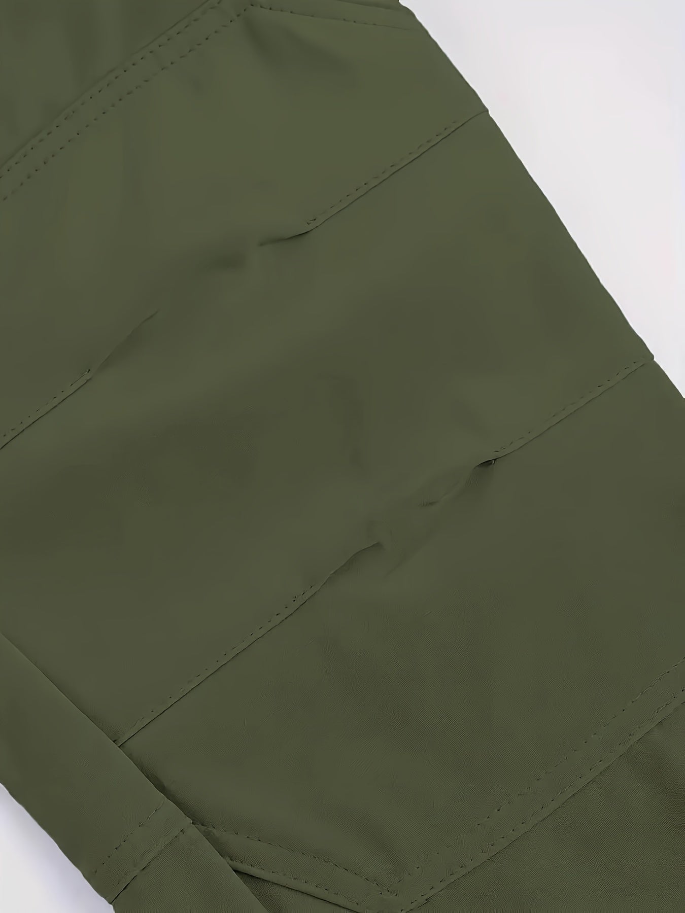 Durable polyester/spandex blend cargo pants for men with multiple pockets, machine washable, casual style