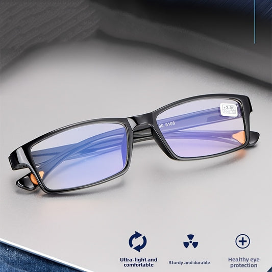 Blue Light Blocking Glasses with PC Material Lens and Spring Hinged Frame for Eye Protection from Digital Devices.