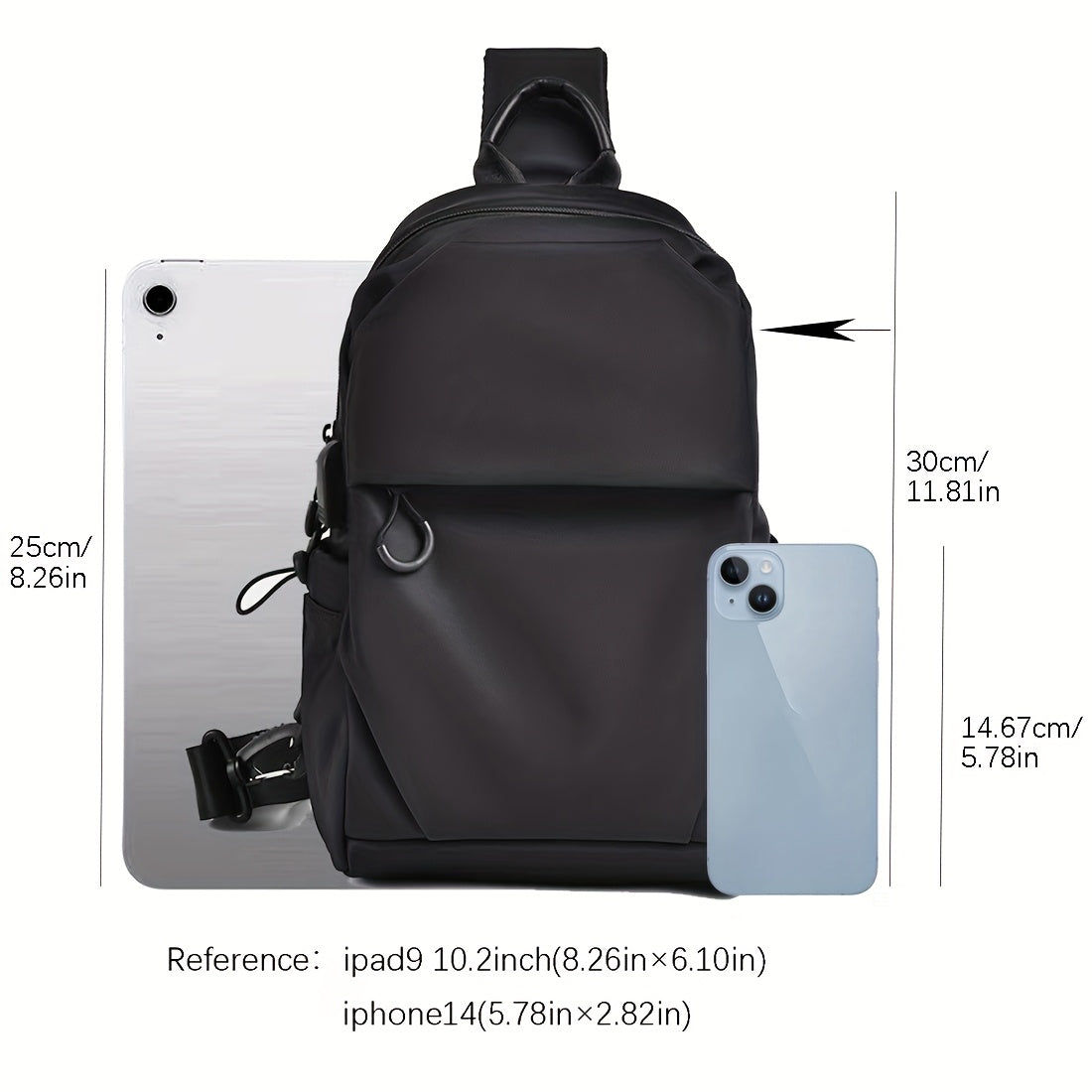 Waterproof nylon crossbody bag for men with multiple pockets, ideal for outdoor sports like cycling and hiking.