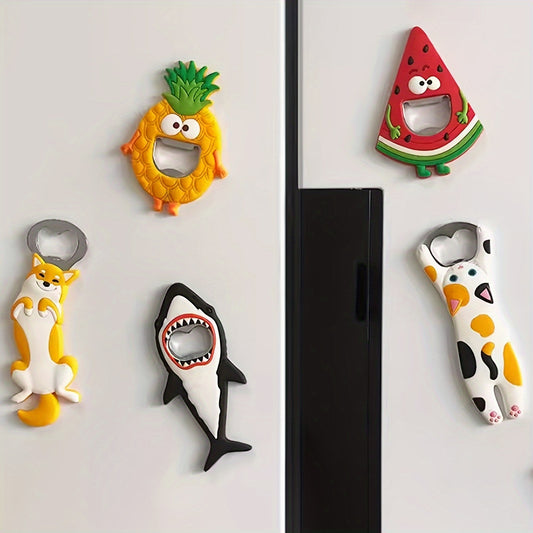 Cartoon magnetic bottle opener for home, outdoor, wedding use.