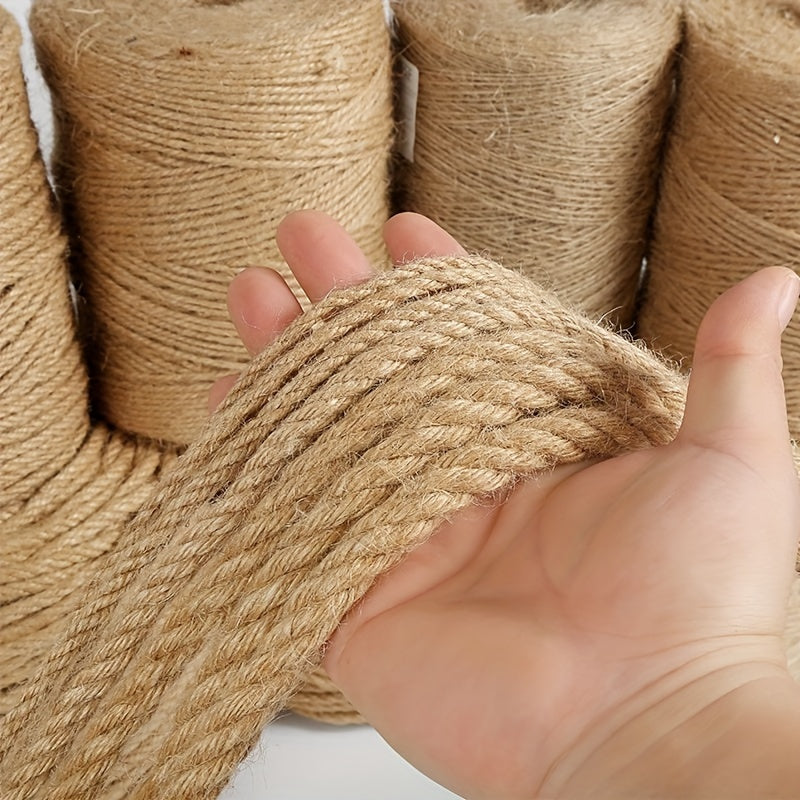 Jute twine rope for DIY crafts, gift wrapping, and decorative projects