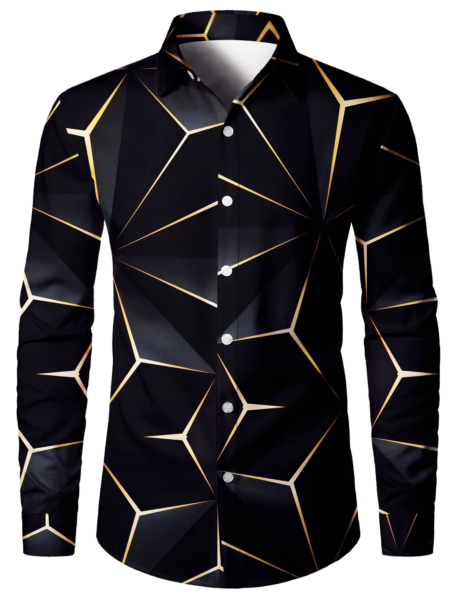 Stylish men's long sleeve casual lapel shirt, perfect for dates