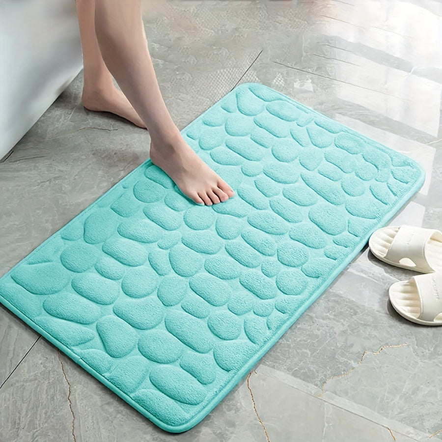 Ultra-absorbent bath mat with high-density memory foam, non-slip design, and super soft luxury feel, perfect for tubs and showers.